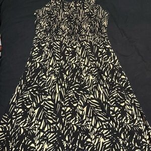 Black and Cream Cami Smocked Dress